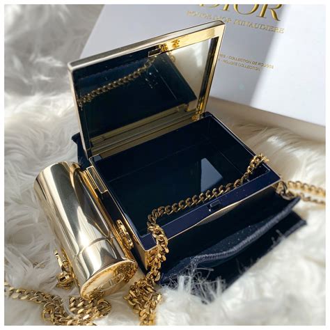 dior lipstick chain bag|Dior clutch case.